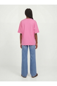 Jack and Jones JXANDREA SS LOGO TEE JRS SN GRL carmine rose/magenta jjxx logo