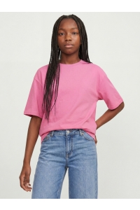 Jack and Jones JXANDREA SS LOGO TEE JRS SN GRL carmine rose/magenta jjxx logo
