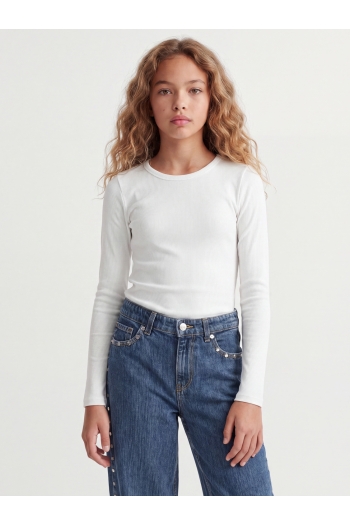Jack and Jones  JXFREYA STR LS RIB TEE JRS NOOS GRL Meisjes