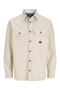 Jack and Jones JPRBLUIVY SOLID L/S OVERSHIRT SN plaza taupe