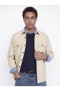 Jack and Jones JPRBLUIVY SOLID L/S OVERSHIRT SN plaza taupe