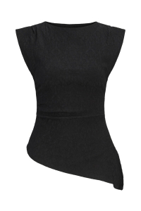 Jack and Jones JXVINNIE CAT STRUCTURE SL TOP WVN black