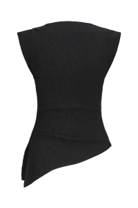 Jack and Jones JXVINNIE CAT STRUCTURE SL TOP WVN black