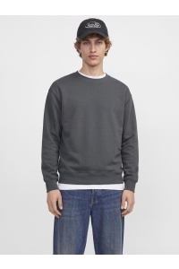 Jack and Jones JORNORREBRO EMB BACK SWEAT CREW NEC: asphalt