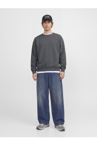 Jack and Jones JORNORREBRO EMB BACK SWEAT CREW NEC: asphalt