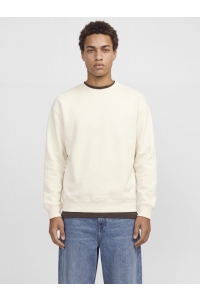 Jack and Jones JORNORREBRO EMB BACK SWEAT CREW NEC: antique white