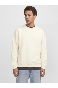 Jack and Jones JORNORREBRO EMB BACK SWEAT CREW NEC: antique white