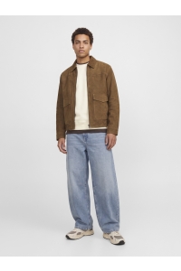 Jack and Jones JORNORREBRO EMB BACK SWEAT CREW NEC: antique white