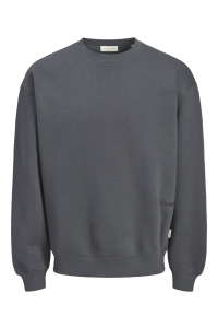 Jack and Jones JORNORREBRO EMB BACK SWEAT CREW NEC: asphalt