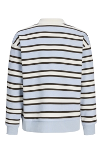 Jack and Jones JXPALOMA LS STRIPE POLO SWT GRL skyway/vanilla ice / demitasse