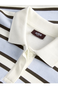 Jack and Jones JXPALOMA LS STRIPE POLO SWT GRL skyway/vanilla ice / demitasse