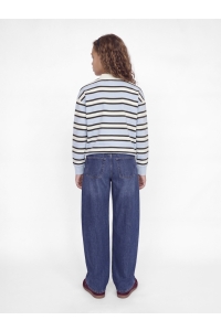 Jack and Jones JXPALOMA LS STRIPE POLO SWT GRL skyway/vanilla ice / demitasse