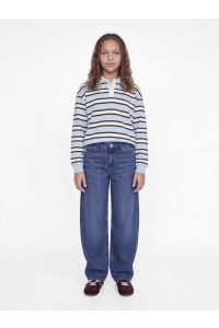 Jack and Jones JXPALOMA LS STRIPE POLO SWT GRL skyway/vanilla ice / demitasse