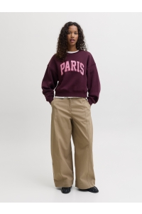 Jack and Jones JXTATUM TERRY PATCH CREW SWT winetasting/paris patch