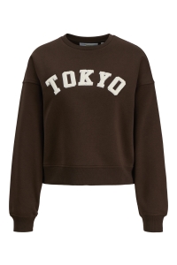 Jack and Jones JXTATUM TERRY PATCH CREW SWT demitasse/tokyo patch