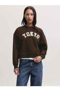 Jack and Jones JXTATUM TERRY PATCH CREW SWT demitasse/tokyo patch