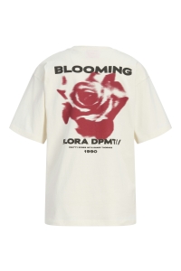 Jack and Jones JXMILLOW LOOSE SS TEE JRS STYDSS26 vanilla ice/blooming
