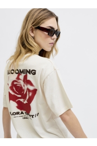 Jack and Jones JXMILLOW LOOSE SS TEE JRS STYDSS26 vanilla ice/blooming