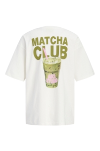 Jack and Jones JXMILLOW LOOSE SS TEE JRS STYDSS26 cloud dancer/matcha club