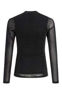 Jack and Jones JXMINNA MESH GLITTER HEIGH NECK WVN: black