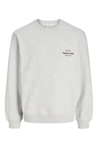 Jack and Jones JORNORREBRO TYPO BACK SWEAT CREW NE: white melange/aw 26