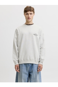 Jack and Jones JORNORREBRO TYPO BACK SWEAT CREW NE: white melange/aw 26