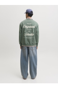 Jack and Jones JORNORREBRO TYPO BACK SWEAT CREW NE: laurel wreath/aw 26