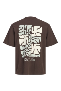 Jack and Jones JCOABSTRACT FLOWER BACK PRINT TEE S: java