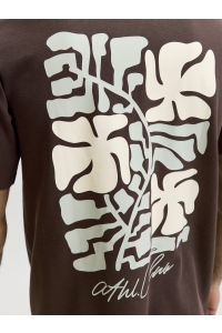 Jack and Jones JCOABSTRACT FLOWER BACK PRINT TEE S: java
