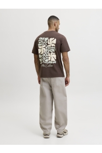 Jack and Jones JCOABSTRACT FLOWER BACK PRINT TEE S: java