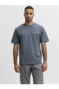 Jack and Jones JCOABSTRACT FLOWER BACK PRINT TEE S: turbulence
