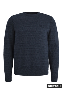 Jack and Jones JCOLEAGUE KNIT CREW NECK SMU outer space/with black