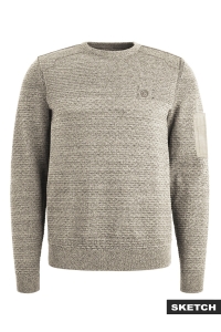 Jack and Jones JCOLEAGUE KNIT CREW NECK SMU dove/with black