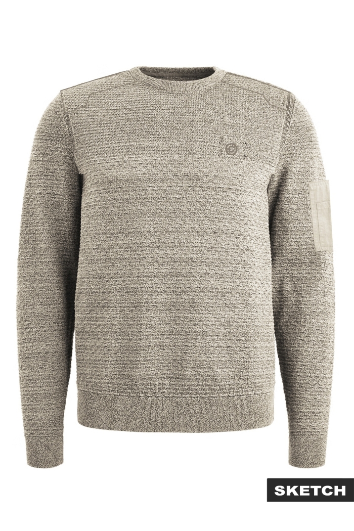 Jack and Jones JCOLEAGUE KNIT CREW NECK SMU dove/with black