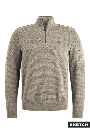 Jack and Jones  heren pullover dove/with black JCOLEAGUE KNIT HIGH NECK SMU