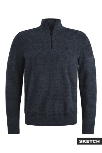 Jack and Jones  heren pullover outer space/with black JCOLEAGUE KNIT HIGH NECK SMU