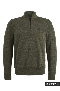 Jack and Jones JCOLEAGUE KNIT HIGH NECK SMU dusty olive/with black