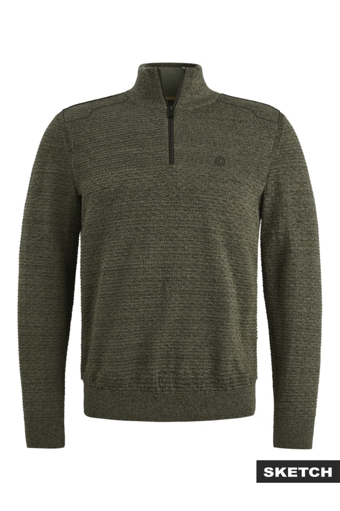 Jack and Jones JCOLEAGUE KNIT HIGH NECK SMU dusty olive/with black