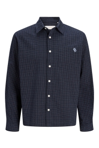 Jack and Jones JORMENTON SEERSUCKER SHIRT LS STYD sky captain/checks