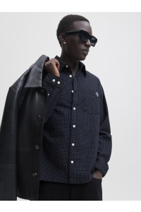 Jack and Jones JORMENTON SEERSUCKER SHIRT LS STYD sky captain/checks