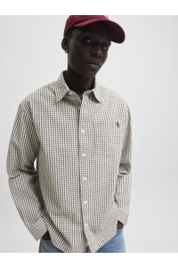 Jack and Jones JORMENTON SEERSUCKER SHIRT LS STYD cloud dancer/checks