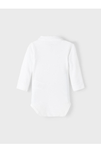 Name It NBMROLGER LS POLO BODY bright white