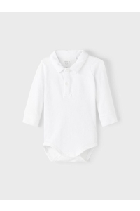 Name It NBMROLGER LS POLO BODY bright white