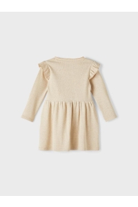 NAME IT MINI NMFSICLO LS DRESS gilded beige