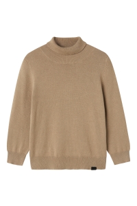 NAME IT MINI NMMROMIL LS ROLLNECK KNIT weathered teak