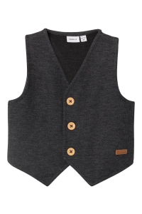 NAME IT MINI NMMROBINO VEST UNB dark grey melange