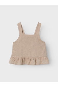 NAME IT KIDS NKFFALINNEN STRAP TOP NOOS humus