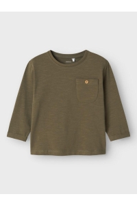 NAME IT MINI NMMNELKA NREG LS TOP tea leaf