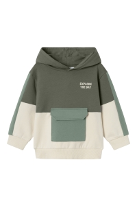 NAME IT MINI NMMOALLER NREG SWEAT WH BRU tea leaf