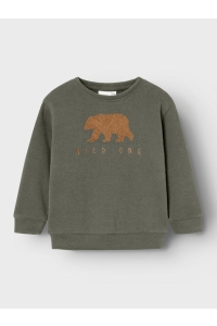 NAME IT MINI NMMOBEAR NREG SWEAT UNB tea leaf